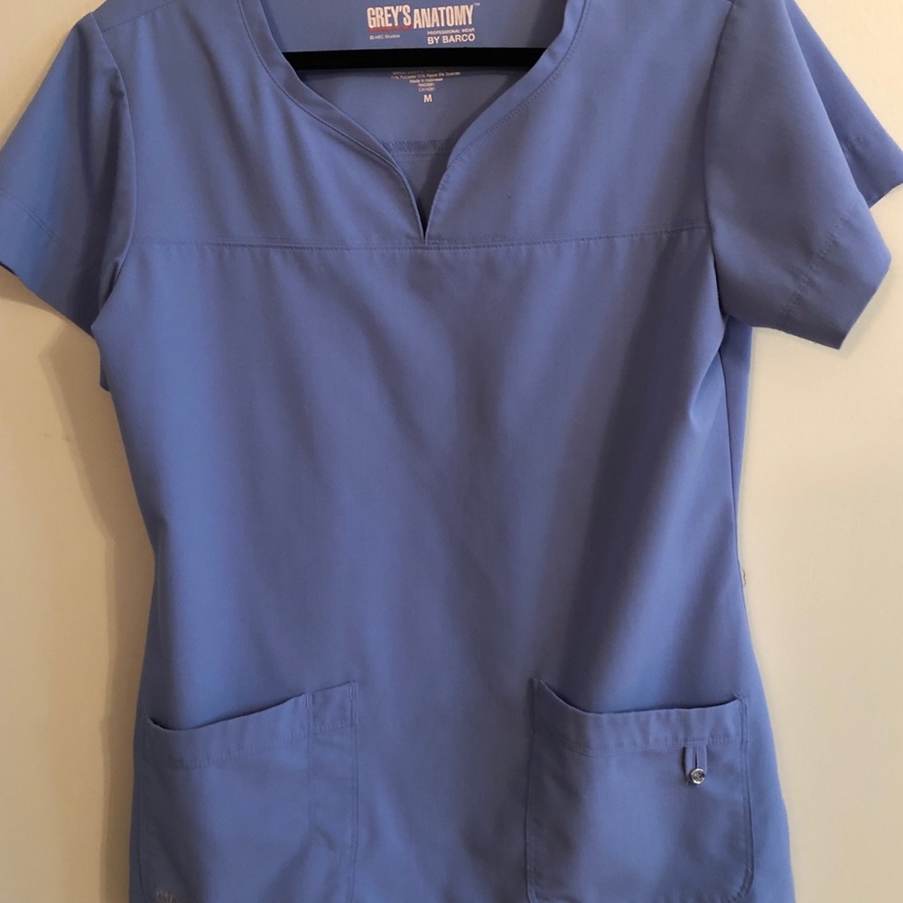 Grey’s Anatomy M Scrub Top Ceil Blue